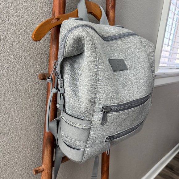 Dagne Dover Indi Diaper Bag Backpack Neoprene Large in Heather Grey - Picture 2 of 16